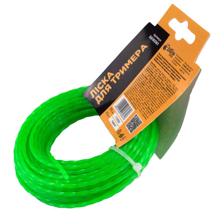 Лісочка для тріммера кручений квадрат Ø3.0мм 15м Sigma (5616061) - 7