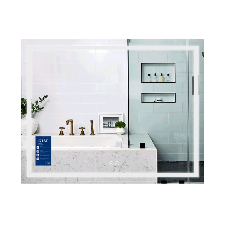 Дзеркало Qtap Mideya (MI1) 1000х700 з LED-підсвічуванням Touch, з антизапотіванням, димером, рег. яскравості QT2078NCF10070 - 1