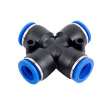 Соединение цанговое (Х-образное) Ø8*8*8*8мм Sigma (7026601)