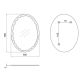 Зеркало Lidz Latwa 650х800 настенное овальное с декором LD78LA6580 - 2