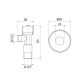 Кран угловой 1/2*1/2 с вентиль.буксой Forte 344 - 2