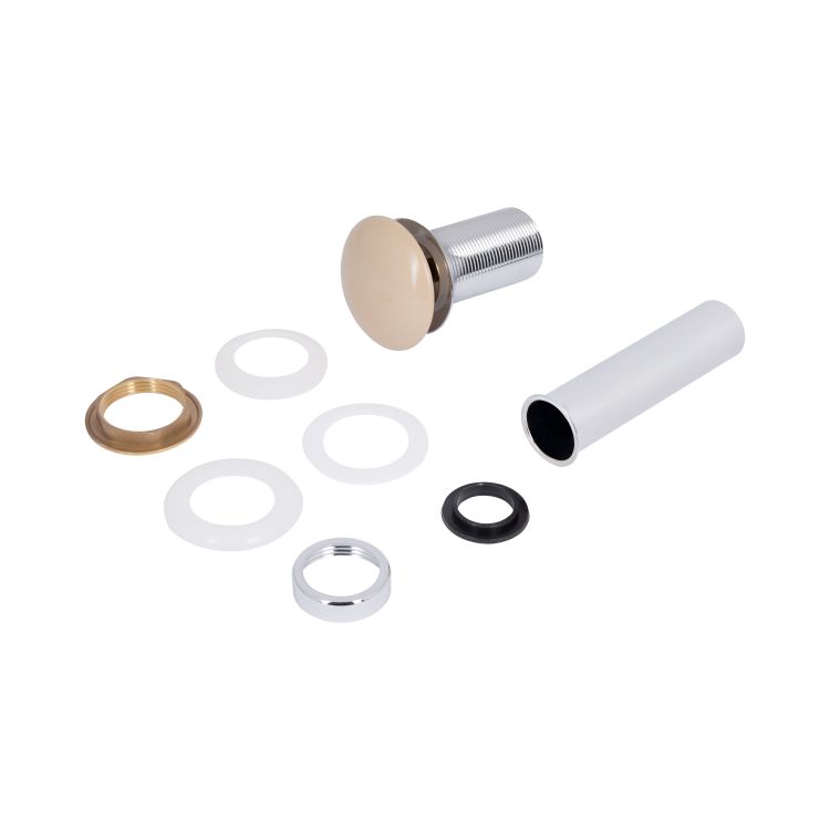 Раковина накладна Qtap Tern 480x370x135 мм, Beige, прямокутна, з донним клапаном QT17116069SB - 7