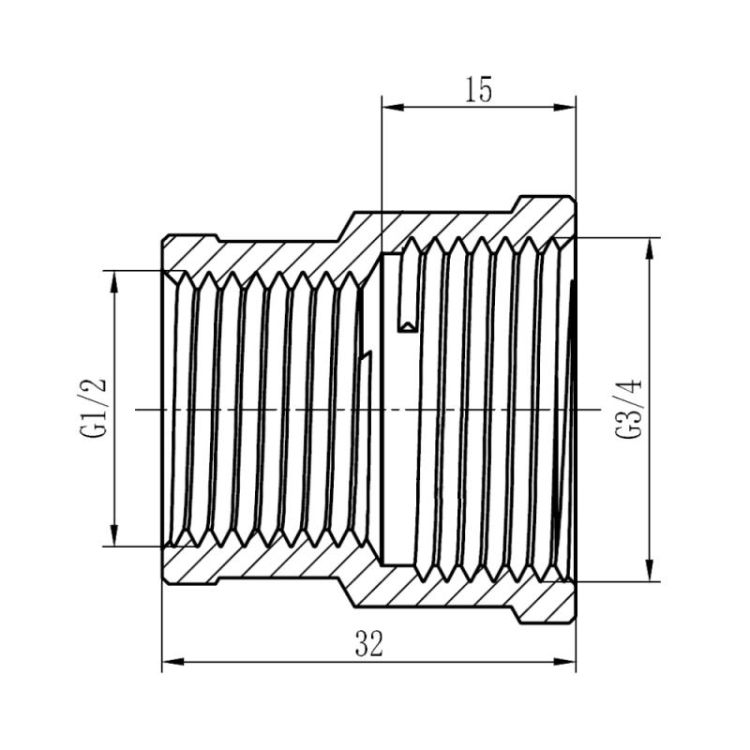 Муфта редукційна SD Forte 1/2&amp;quot;х3/4&amp;quot; ВВ - 2
