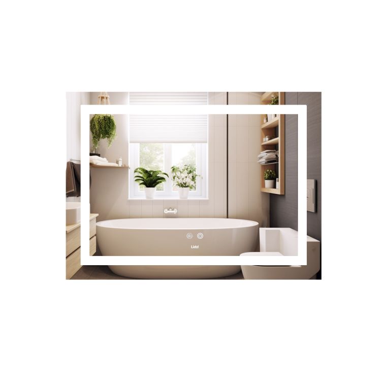 Дзеркало Lidz Kubis (KU1) 700х500 з LED-підсвічуванням Touch, з антизапотіванням, з димером, рег. яскравості LD78LF90448485 - 1