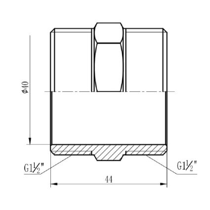 Ниппель SD Forte 1&amp;quot; 1/2 - 2