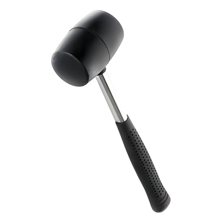 Киянка резиновая белая 680г металлическая обрезиненная рукоятка SIGMA (4317431) - 1