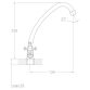 Смеситель VN 1/2&amp;quot; для кухни эконом на шпильке TAU (VN-2B160C) - 2