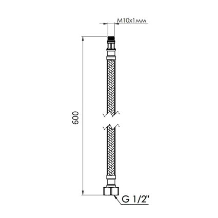 SD FORTE Шланг для воды, NYLON М10*60 см (пара) SF390W60 - 2