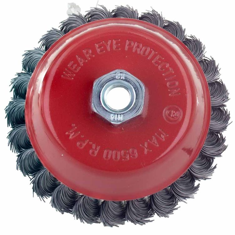 Щітка дротяна чашевидних Ø125мм М14×2мм (сталевий витий) Sigma (9026121) - 6