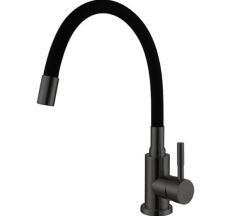 Смеситель д/кухонной мойки FKM 56 SS Flex Nano графит/нерж.сталь Fabiano