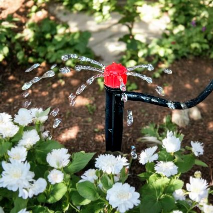 Капельница садовая Presto-PS регулируемая 0-80 л/ч на стойке, в упаковке - 50 шт. (AS-M69) - 4