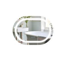 Зеркало Qtap Gemini 500х700 с LED-подсветкой Touch, с антизапотеванием, с димером, рег. темп. цвета 