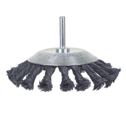 Щетка проволочная конусообразная Ø115мм хвостовик Ø6мм (стальная витая) Sigma (9025111) - 1