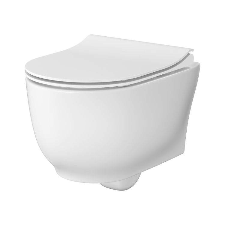 Унитаз подвесной Сет C190 Luna Clean On (S701-871 +сид. дюр пов.пад.легко с безобедковым Cersanit - 1