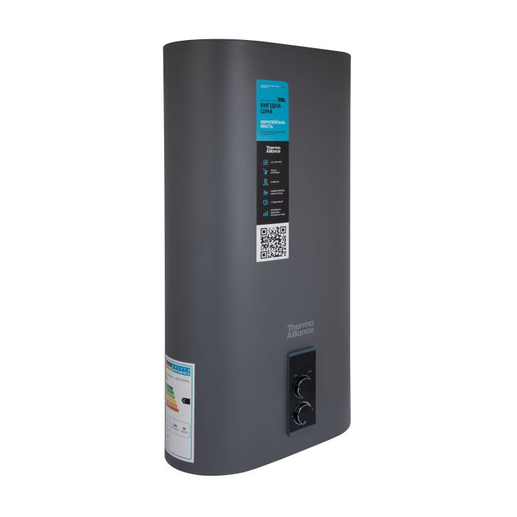 Водонагрівач електричний Thermo Alliance 80 л, Grey, плоский вертикальний, сухий ТЕН 2 кВт (0,8+1,2) DT80V20GPDD2G - 3