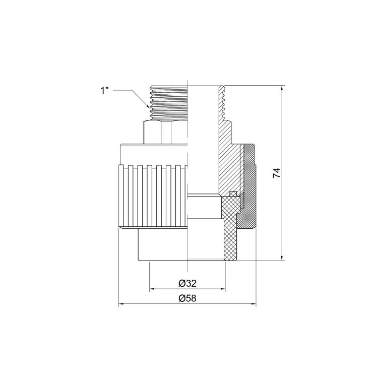 Муфта PPR Thermo Alliance 32х1&amp;quot; НР - 2