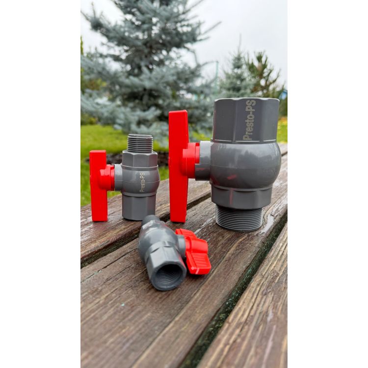 Кран шаровий Presto-PS 19 мм із зовнішнім і внутрішнім різьбленням 3/4 дюйма (PFV-0125) (мін. кількість для замовлення від 10 шт) - 4