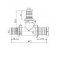 Трійник натяжний Icma №1039 d25х16х20 851039GXBOGW05 - 2