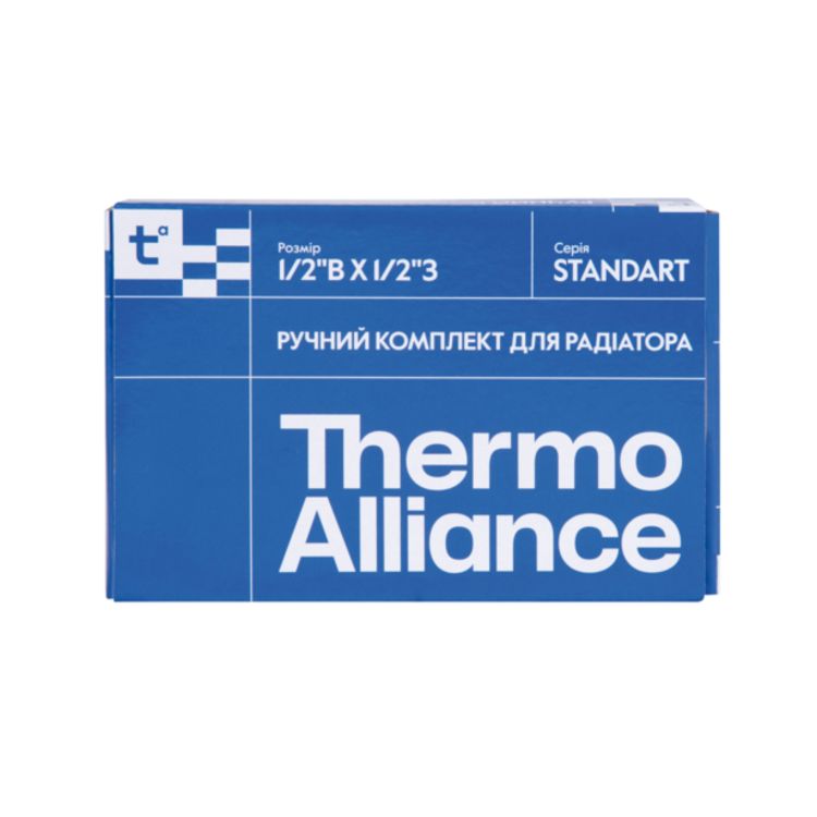 Комплект радіаторних кранів Thermo Alliance Standart 1/2&amp;quot; ВН кутовий TAS232W15 - 7