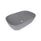 Раковина накладна Qtap Robin 600x390x150 мм, Stone grey, прямокутна, з донним клапаном QTROB188SG49786 - 1