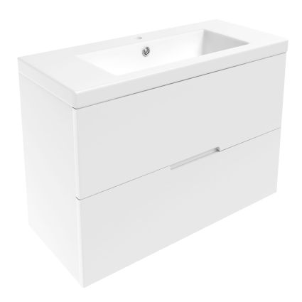 AIVA комплект мебели 80см белый: тумба подвесная , 2 ящика + умывальник накладной арт 15-68-080 - 1