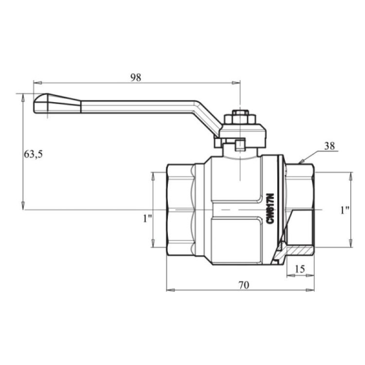 Кран шаровой Icma 2&amp;quot; прямой №350 - 2