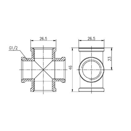 Крестовина SD Forte 1/2&amp;quot; ВВ - 2