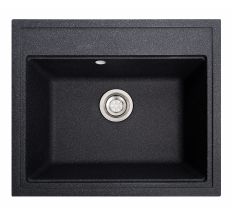 Мийка SOLID Gross 600*520 антрацит зі штучного каменю, з сіфоном