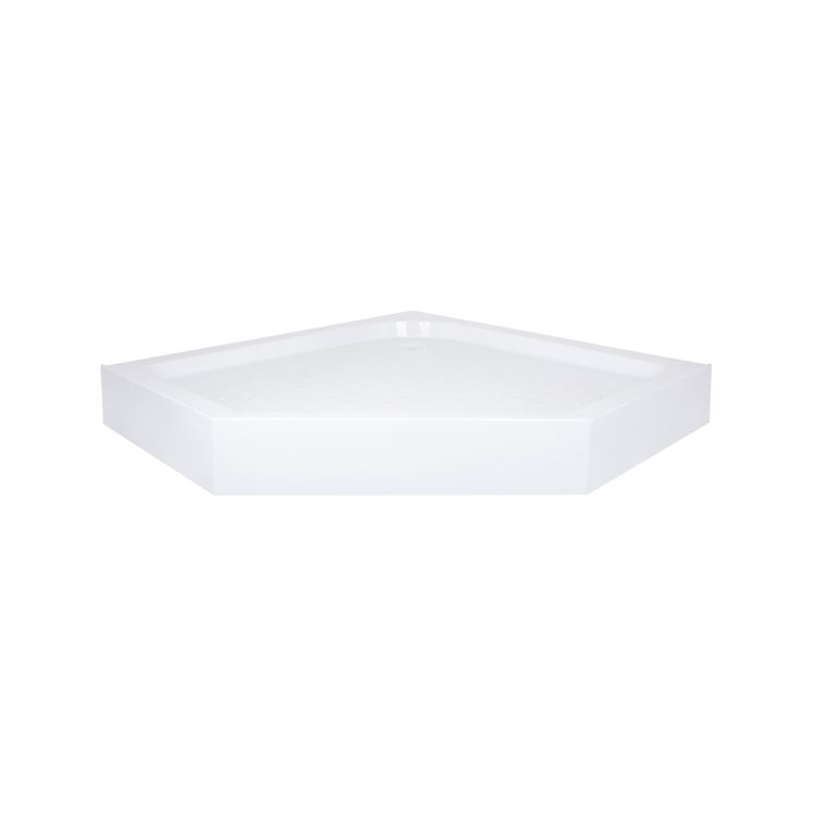 Lidz Душовий піддон DOZORCA SC90x90.LOW, низький, п'ятикутний, акриловий + ніжки, діаметр зливу 50 мм - 3