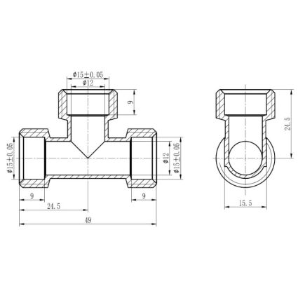 Трійник металопл 16*16*16 SF176W161616 Forte - 2