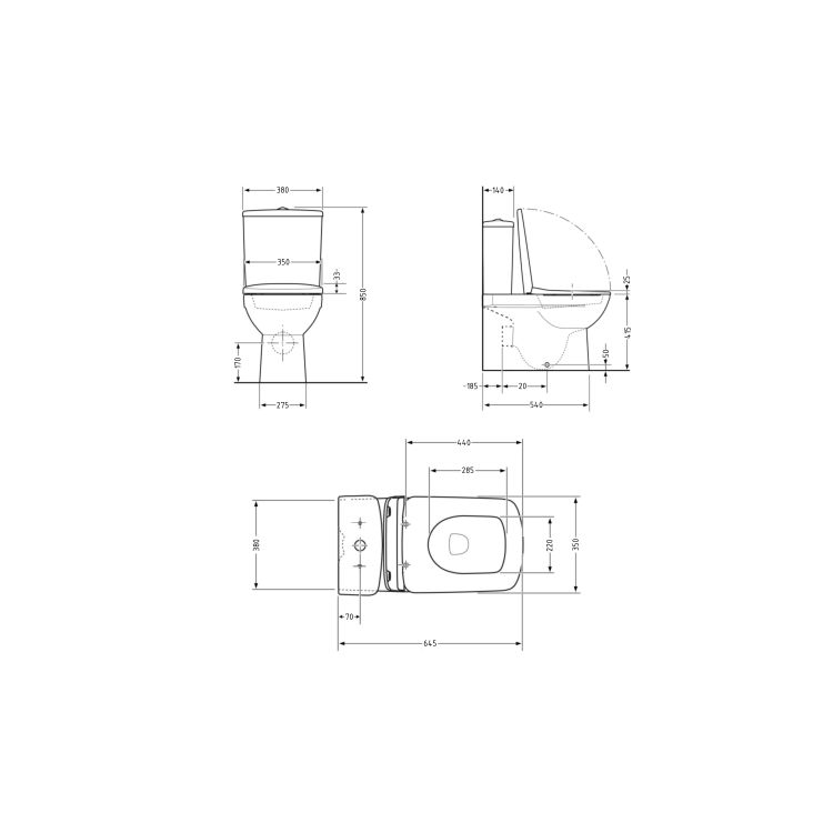 Унітаз підлоговий Qtap Crow Eco Ultra Quiet безобідковий з сідінням Soft-close QTCRO27W51030 - 2