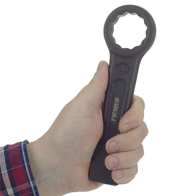 Ключ накидний односторонній ударний 36мм CrV Sigma (6034091) - 4