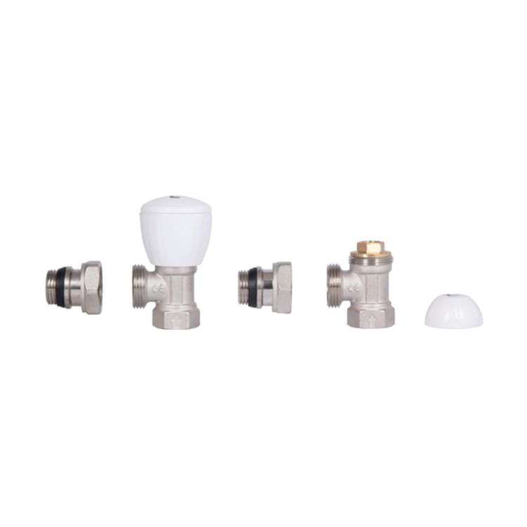 Комплект радіаторних кранів Thermo Alliance Standart 1/2&amp;quot; ВН кутовий TAS232W15 - 5