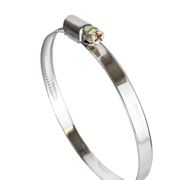 Хомут черв'ячний нержавіючий 9мм D70-90мм 10шт Sigma (2510151) - 2