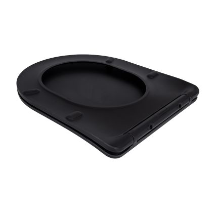 Сидіння для унітаза Qtap (Robin 490) 425x363x50 мм, Matt Black, з мікроліфтом Slim Duroplast, Quick Release QTSC179MB48676 - 3