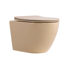 Унітаз підвісний Qtap Robin Ultra Quiet 520×365×340 мм, Beige, з сидінням Slim Duroplast / Soft-close / Quick Release QTROB26SB48997