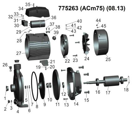 Насос відцентровий Aquatica 775263 0.75кВт Hmax 35м Qmax 100л/хв Leo 3,0 - 4