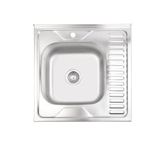 Кухонна мийка Brinex 6060-L 0,6 мм Satin (BRIN6060LSAT06)