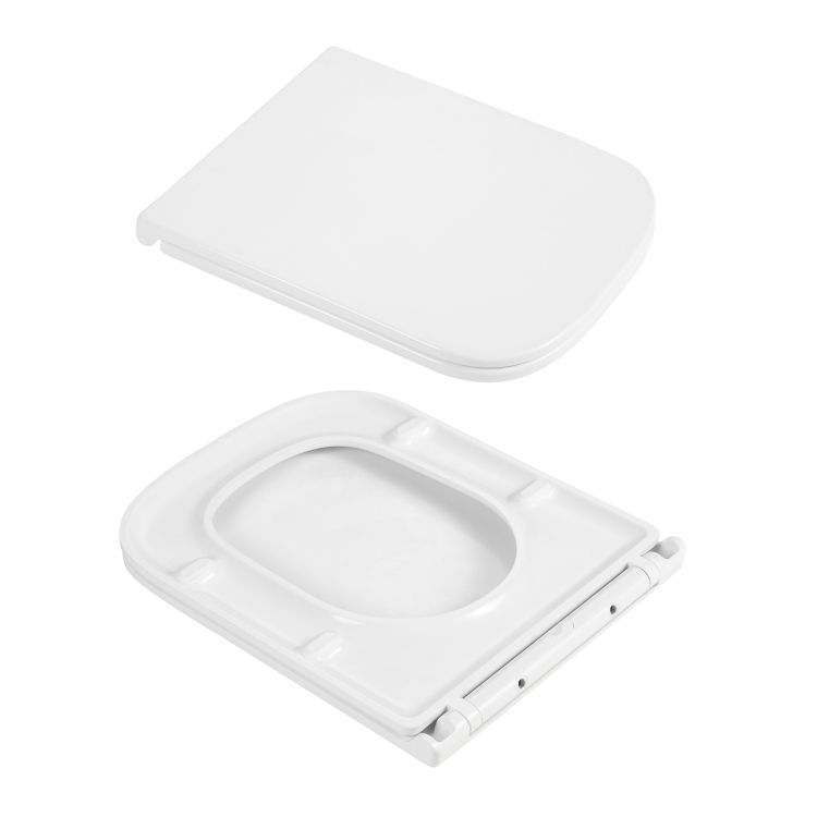 Унітаз підвісний Qtap Gemini Ultra Quiet 485×340×350 мм, White, з сидінням Slim Duroplast / Soft-close / Quick Release QTTAU26W49119 - 8