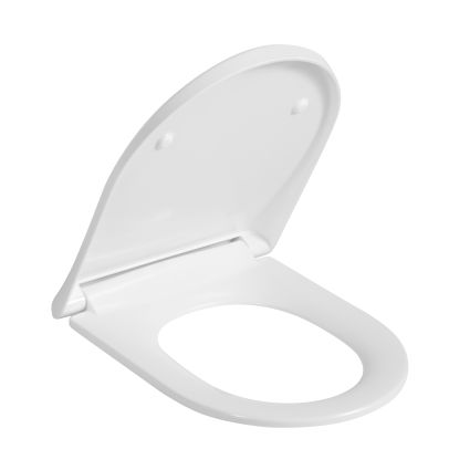 Qtap Сидіння для унітаза (Robin 490, Scorpio 490) 430x363x60 мм, White, з мікроліфтом, Slim Duroplast, MagLock QTSC179W48915 - 4
