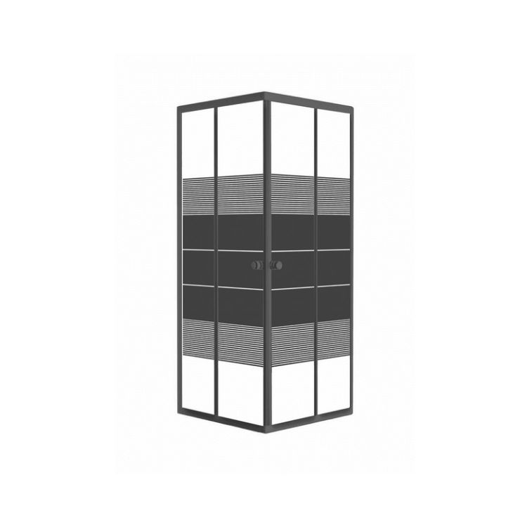 Душ.кабина квадрат.90х90х180см VELUM+поддон 90RZ501 стекло 4мм 90BRZ082 &amp;quot;Black linia&amp;quot; 091997 SPI - 1