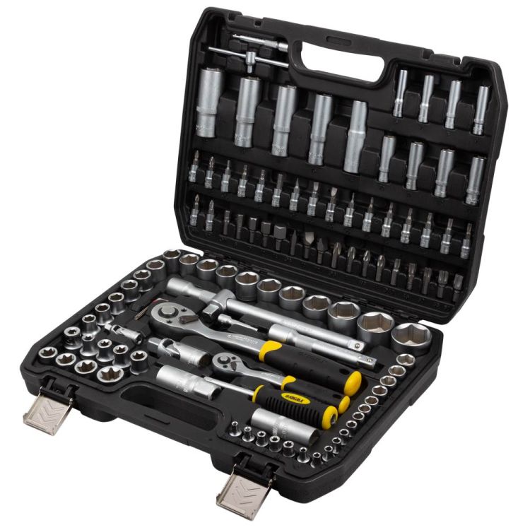 Набор насадок торцевых и бит 1/4&amp;quot;, 1/2&amp;quot; 108шт CrV mid Sigma (6003771) - 1