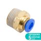 Штуцер цанговий (прямий) Ø6*6мм МТ 3/8&amp;quot; Sigma (7026861) - 1