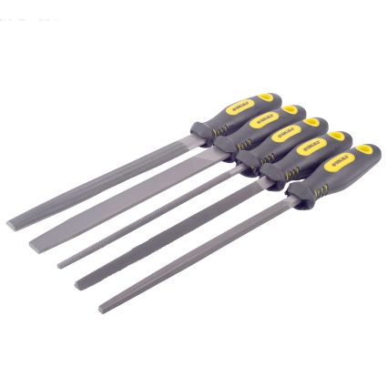 Набор напильников 5шт 200мм №2 двухкомпонентная рукоятка (плоский, треугольный, полукруглый, круглый, квадратный) SIGMA (4408621) - 2