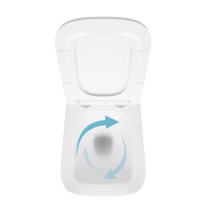 Готове рішення Qtap для ванної кімнати: підвісний унітаз Crow Ultra Quiet 520x360x290 + комплект інсталяції Nest 4 в 1 (квадратна клавіша Satin) - 6