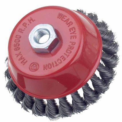 Щітка дротяна чашевидних Ø125мм М14×2мм (сталевий витий) Sigma (9026121) - 5