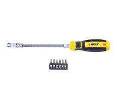 Отвертка с гибким валом + биты 6шт CrV Mega Sigma (4009721)