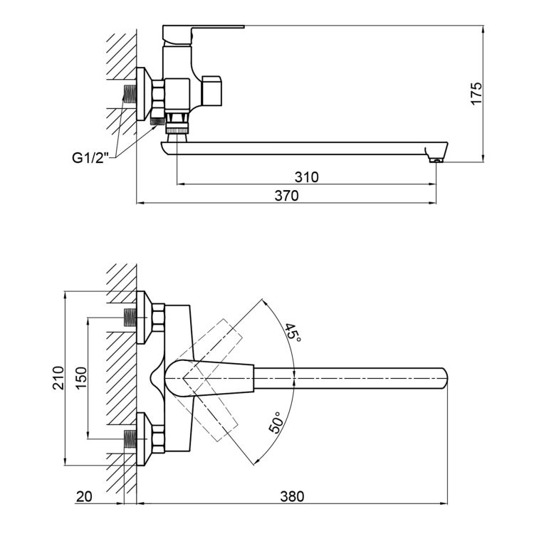 Змішувач для ванни Brinex 35B 005 - 2