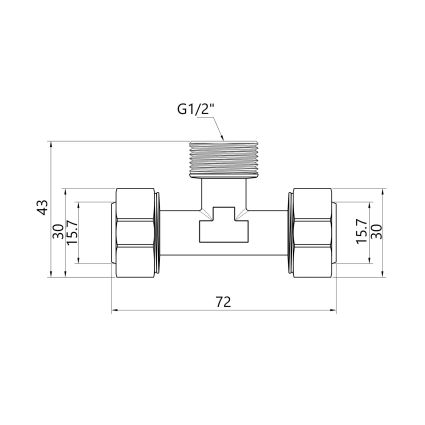 Трійник обтискний SD Plus 20х1/2&amp;quot;х20 ЗР SD160W201520 - 2