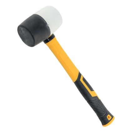 Киянка резиновая чёрно-белая 450г фиберглассовая рукоятка SIGMA (4317241) - 2